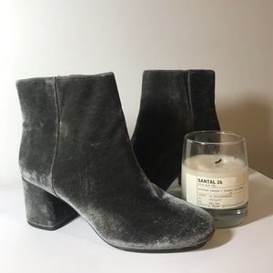 Franco Sarto Velvet Booties